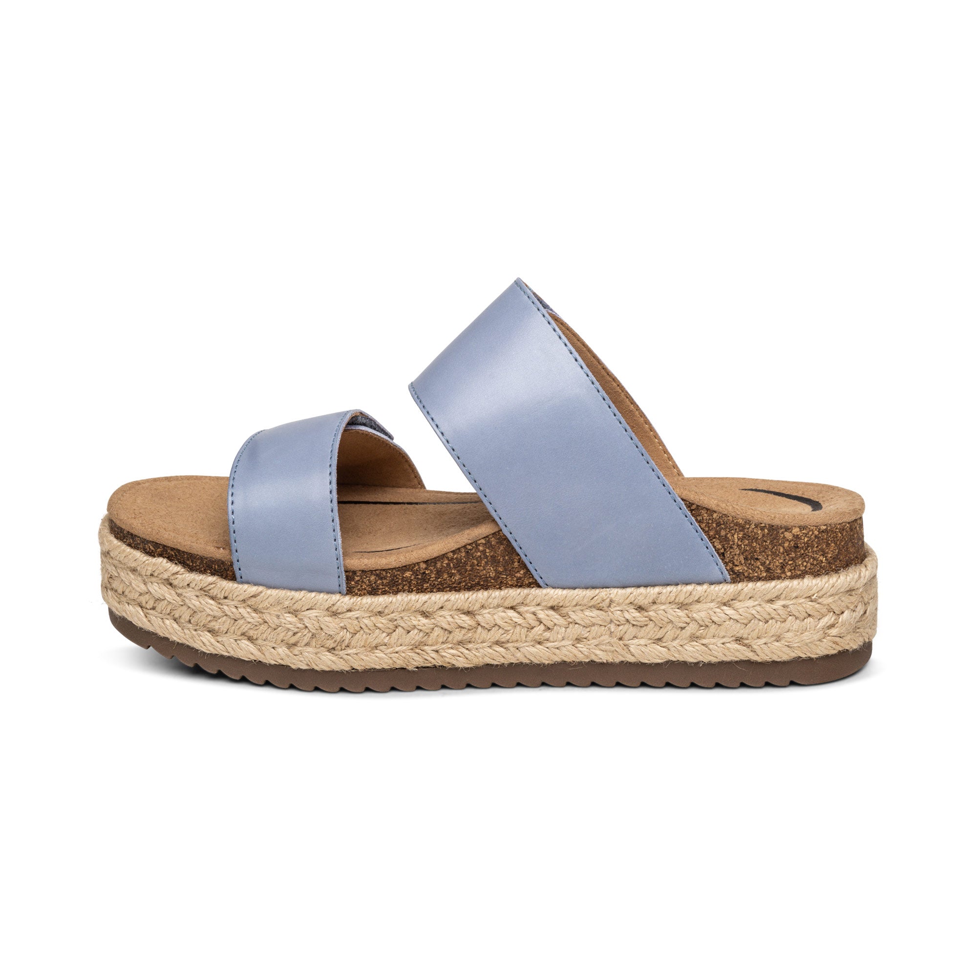 Sofie Platform Sandal Left Angle #color_blue