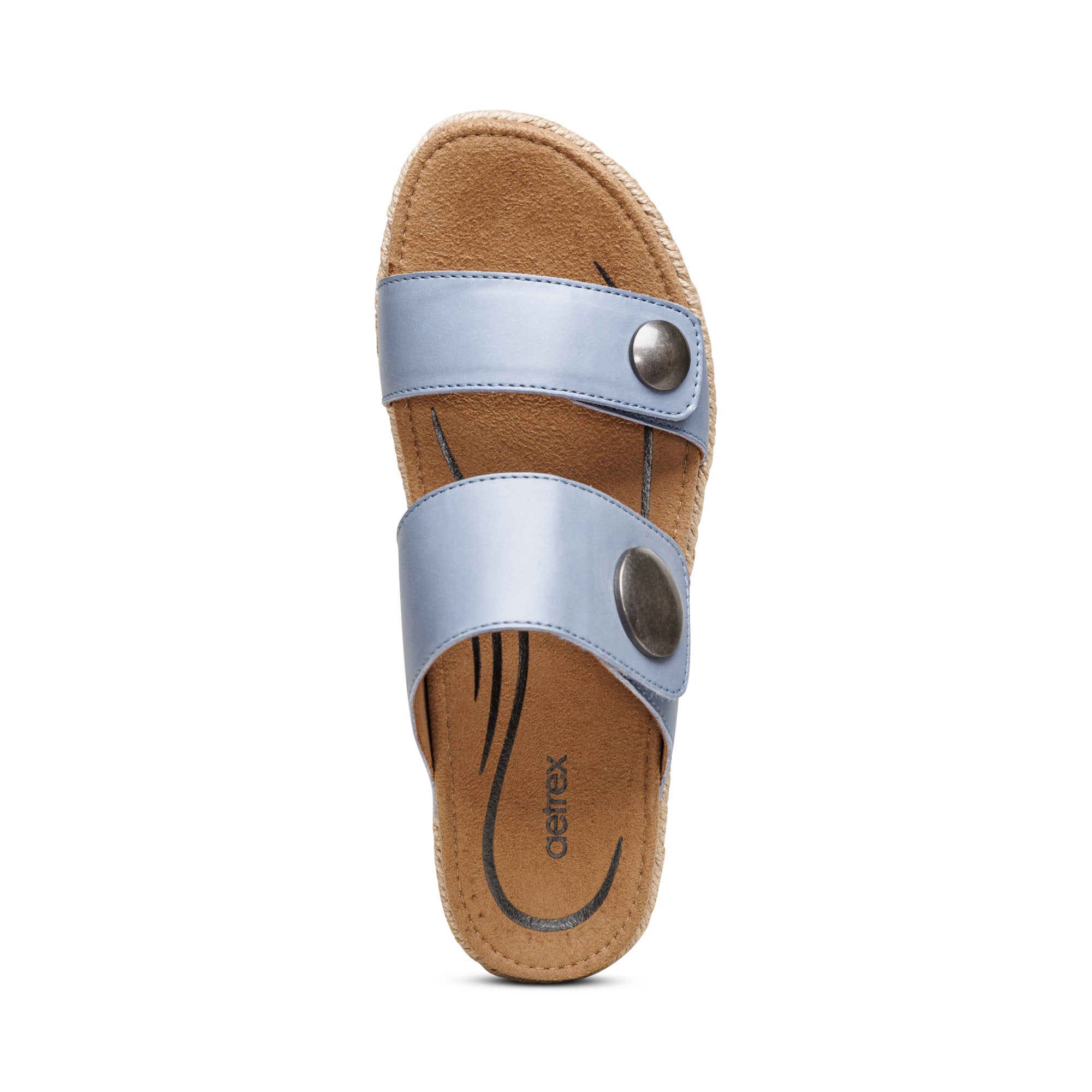 Sofie Platform Sandal Top Angle #color_blue
