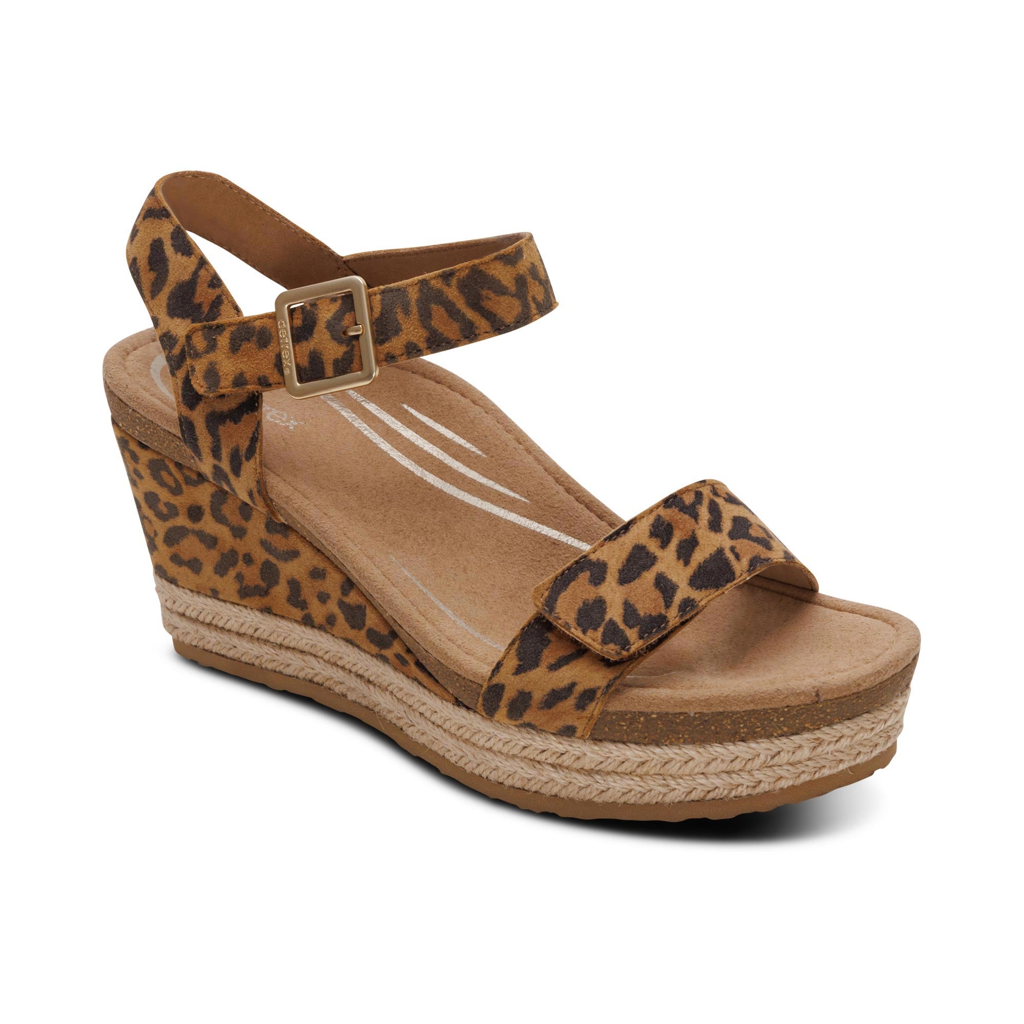 Sydney Quarter Strap Espadrille Wedge #color_leopard