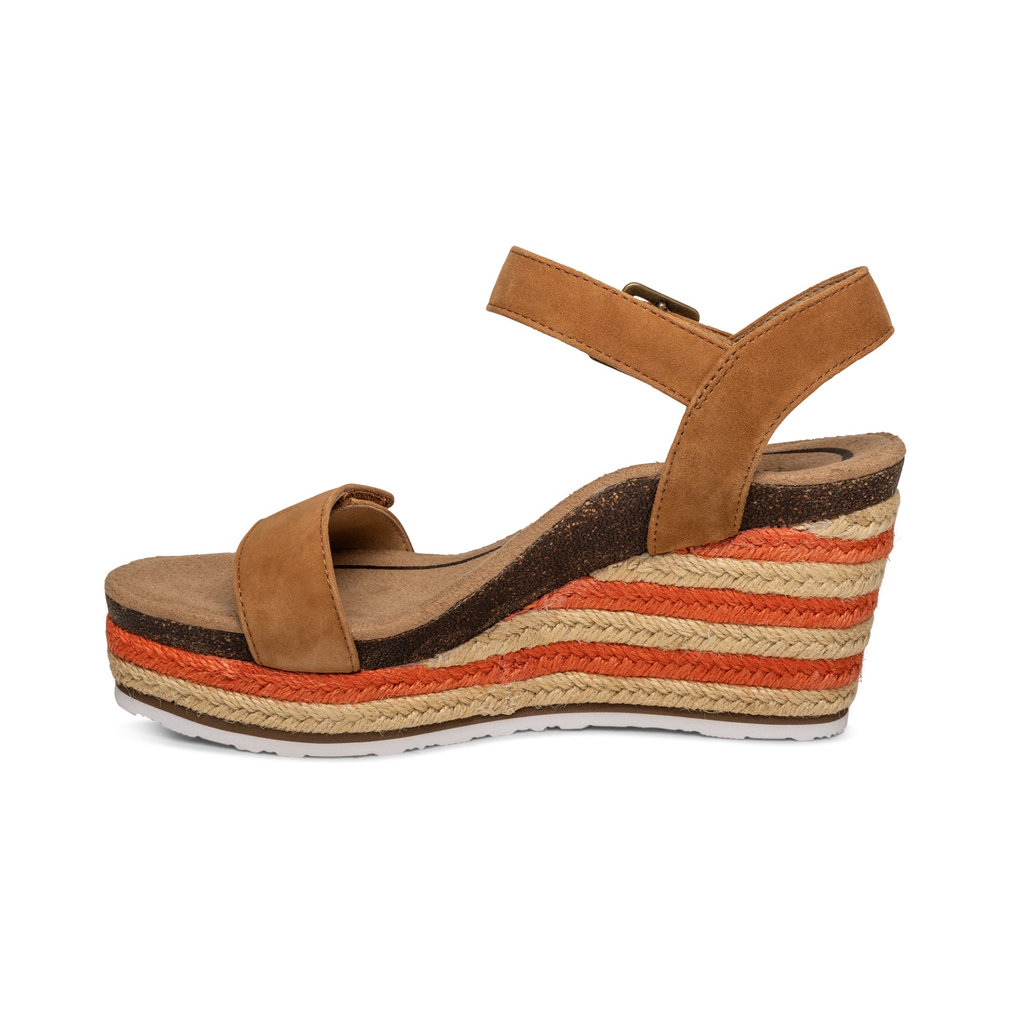 Sydney Quarter Strap Espadrille Wedge Left Angle #color_cognac