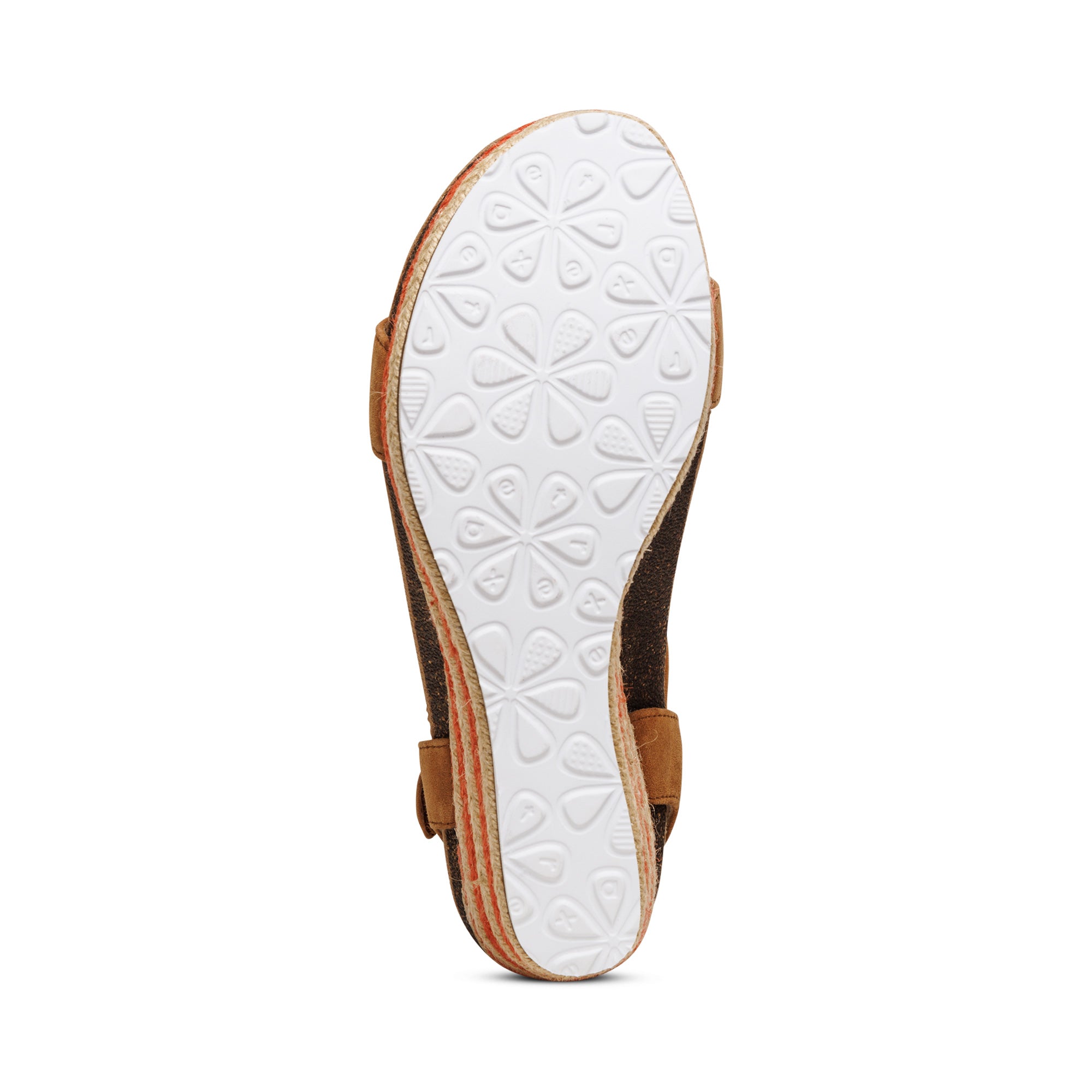 Sydney Quarter Strap Espadrille Wedge Bottom Angle #color_cognac