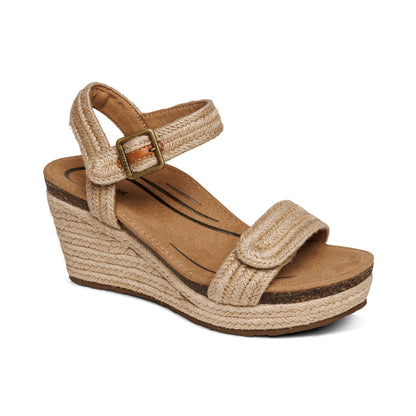 Sydney Quarter Strap Espadrille Wedge #color_natural