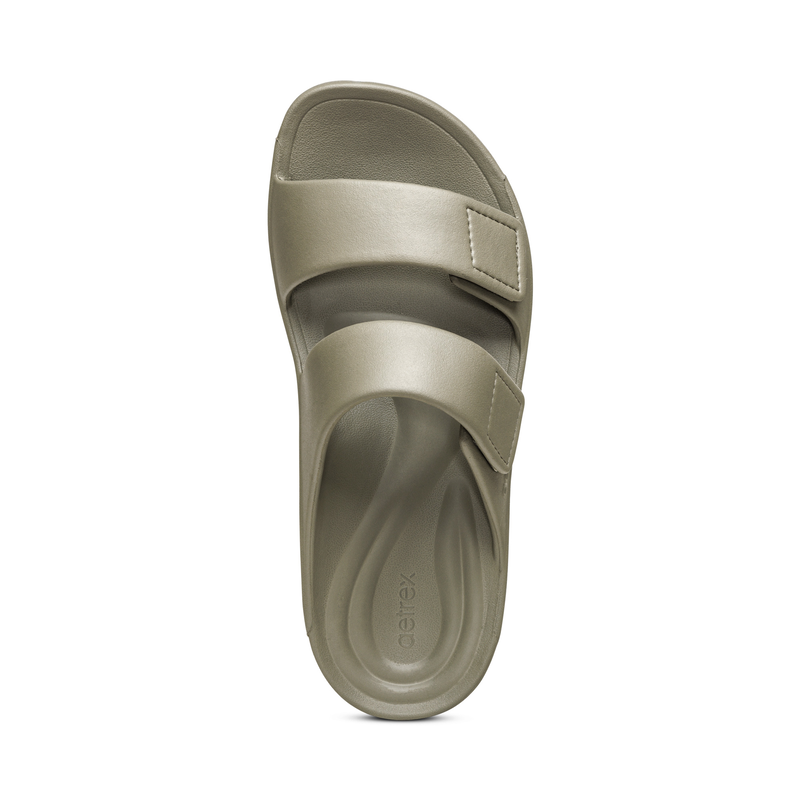 Aetrex Milos Orthotic Mens Slides Army Green Size 14 NWOB‎ Slip On Comfort Milos Orthotic Men main image 2