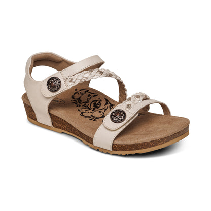 Jillian Braided Quarter Strap Sandal #color_ivory