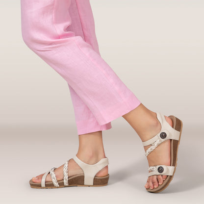 Jillian Braided Quarter Strap Sandal #color_ivory