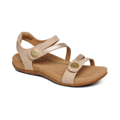Jess Adjustable Quarter Strap Sandal catalog Angle #color_tan
