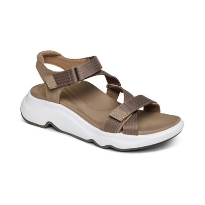 Marz Adjustable Sport Sandal Taupe – aetrex