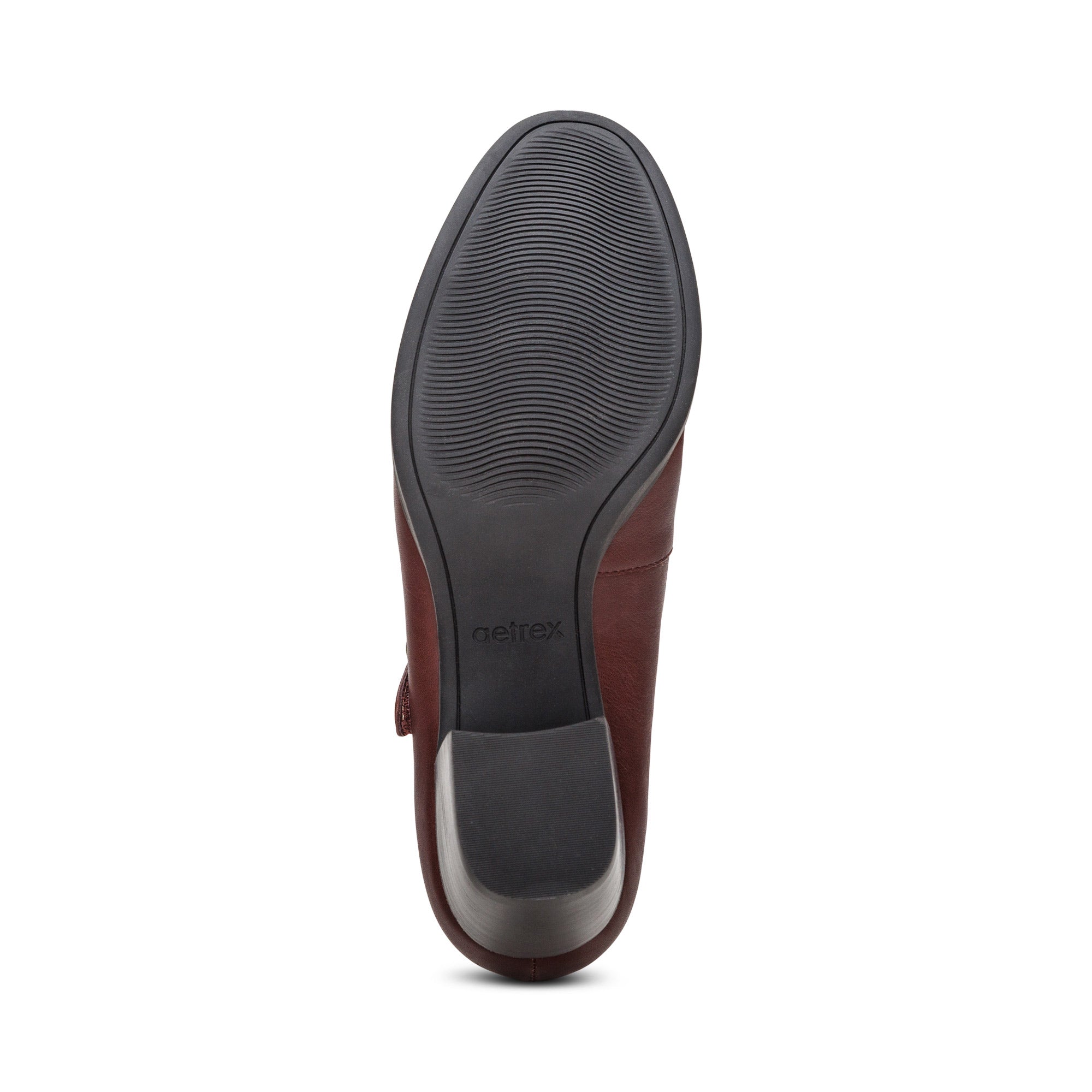 Sara Pump Heel Bottom Angle #color_burgundy
