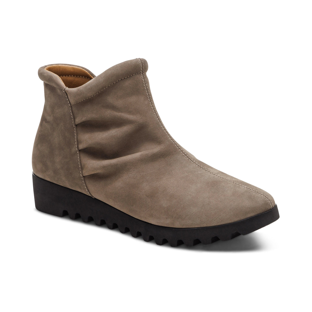 Aetrex Zoey Slip-On Boots - Dark Taupe
