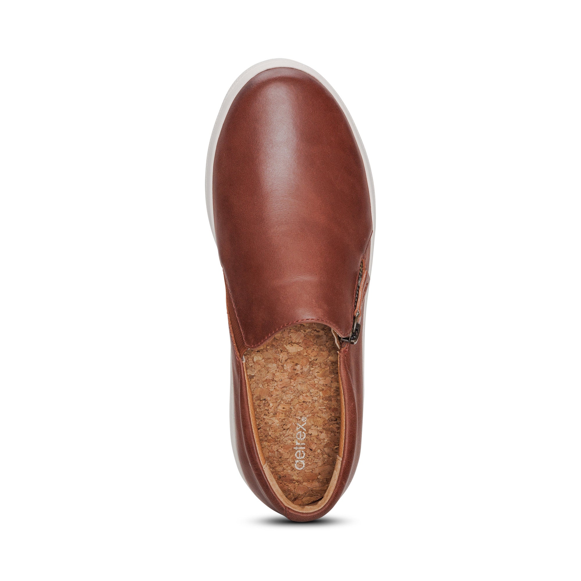 Jenna Slip-On Sneakers Top Angle #color_brown