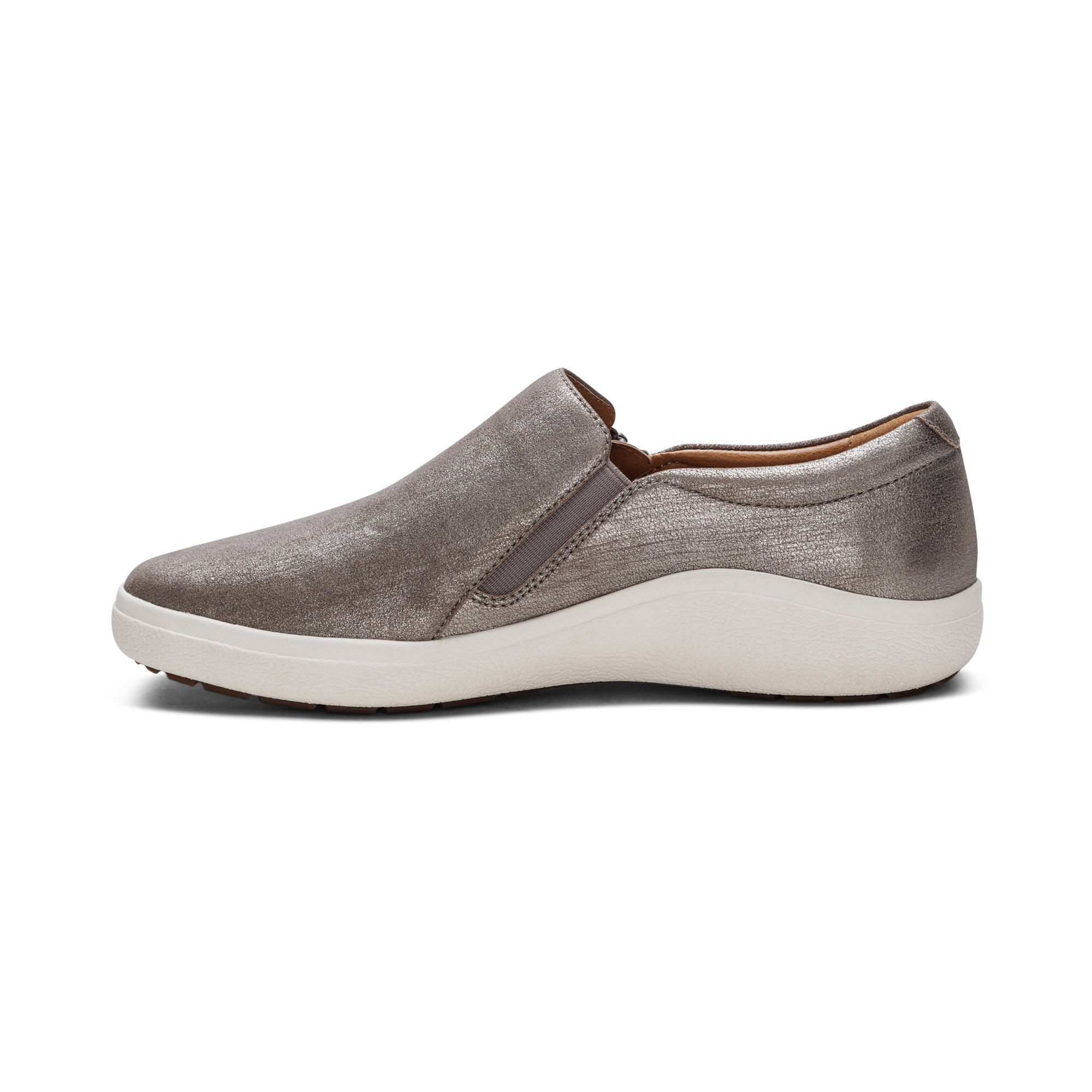 Jenna Slip-On Sneakers Left Angle #color_silver
