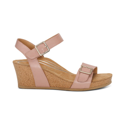 Lexa Quarter Strap Wedge #color_rose