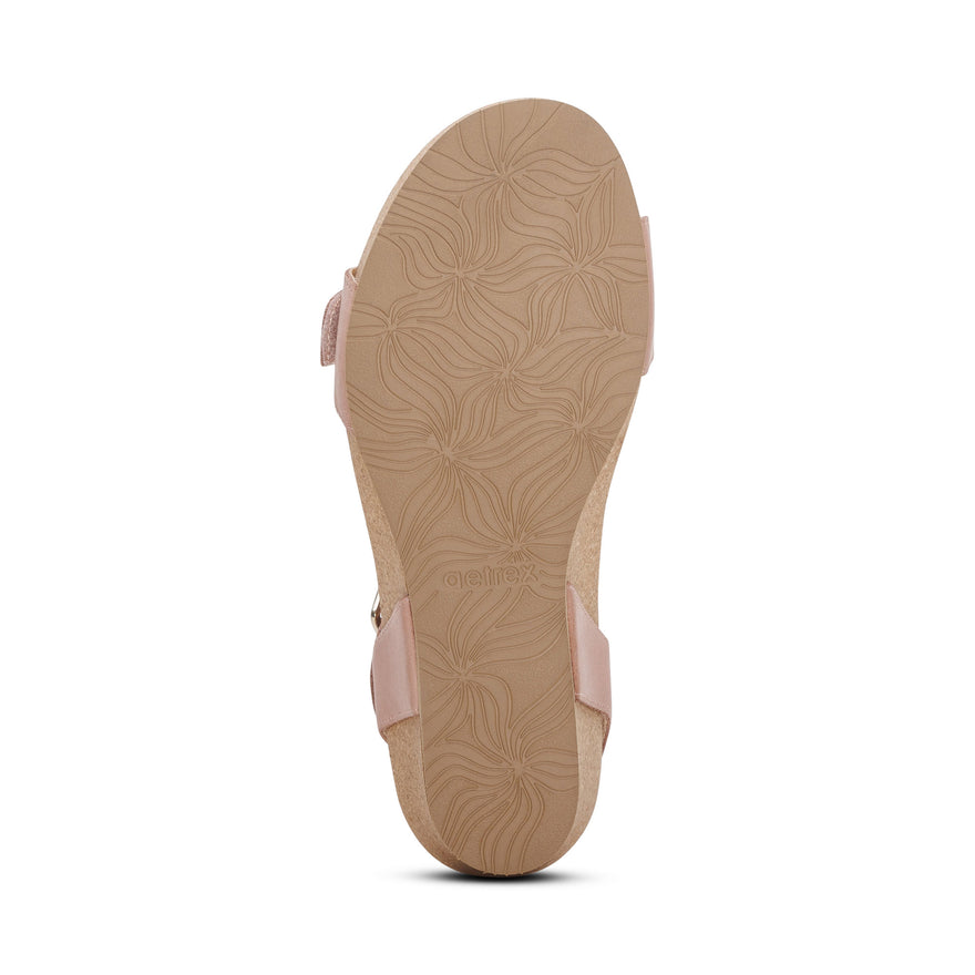Lexa Quarter Strap Wedge #color_rose