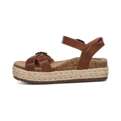 Paula Arch Support Platform Sandal #color_walnut