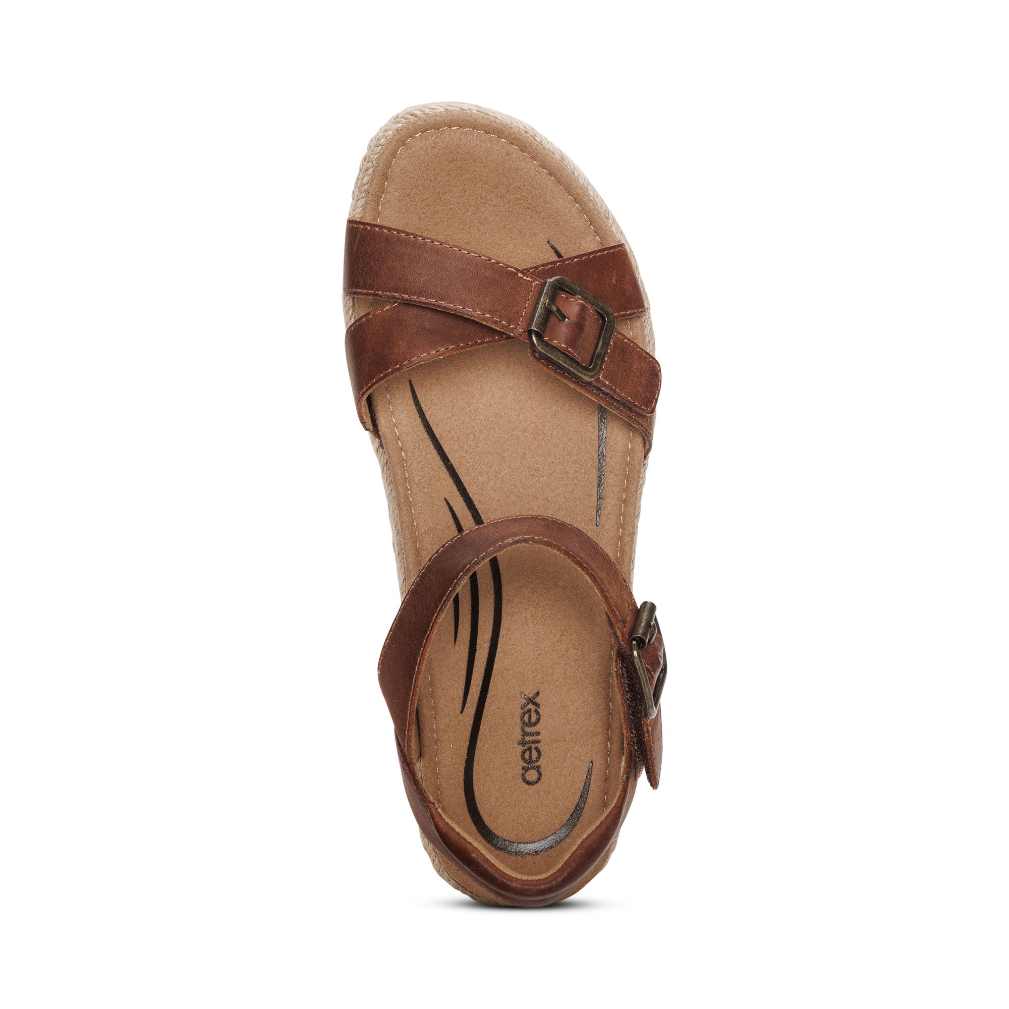 Paula Arch Support Platform Sandal #color_walnut