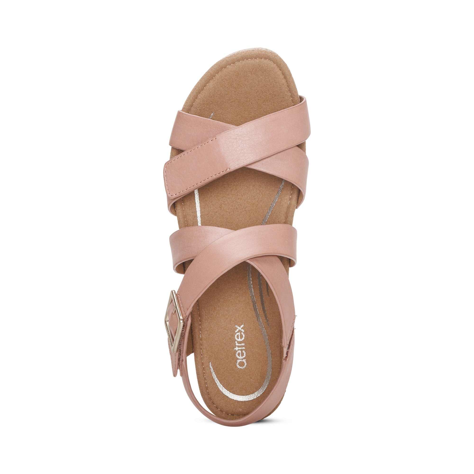 Anna Arch Support Wedge Top Angle #color_rose