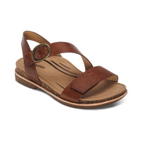 Tamara Asymmetrical Quarter Strap Sandal #color_walnut