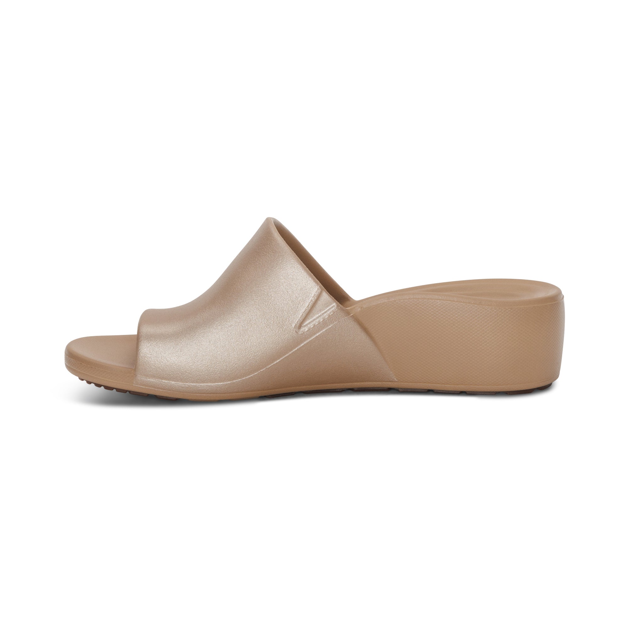 Jamie Orthotic Wedge Left Angle #color_tan shimmer