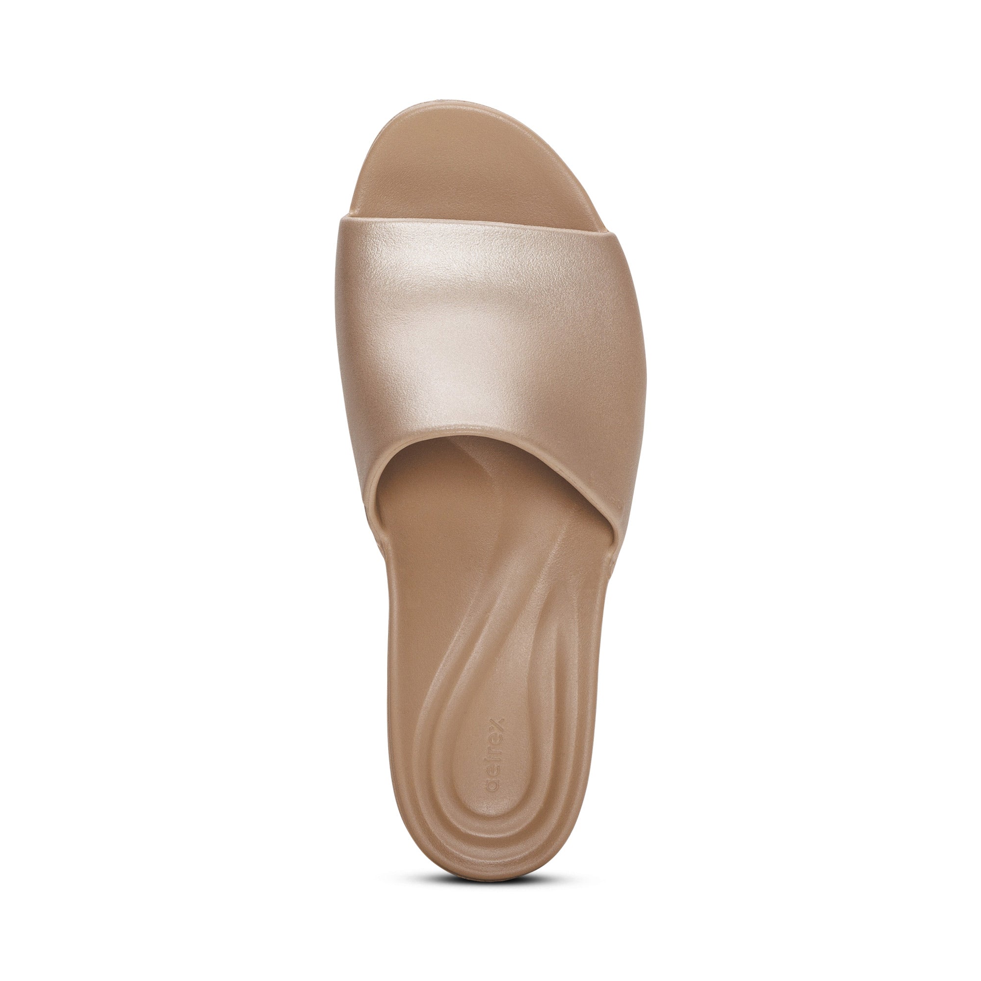 Jamie Orthotic Wedge Top Angle #color_tan shimmer