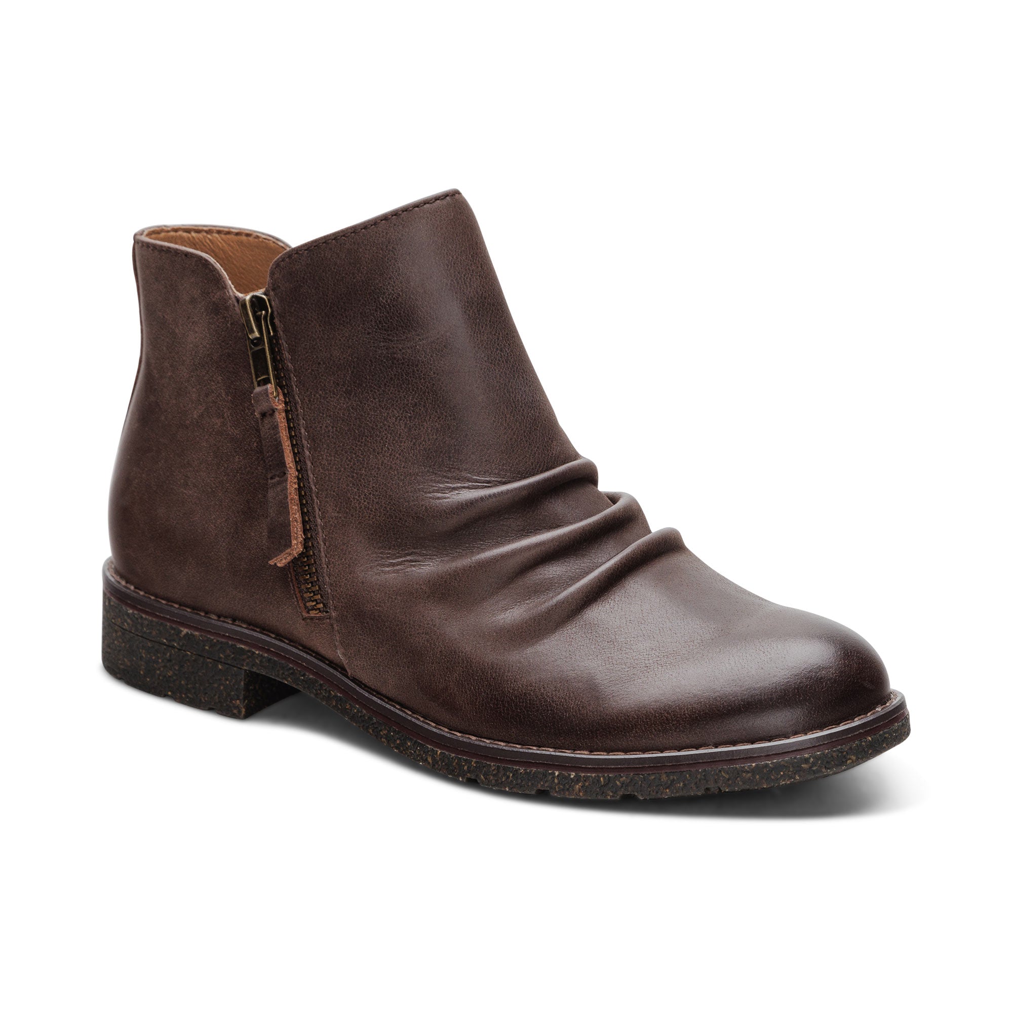 Mila Low Boot #color_dark-brown