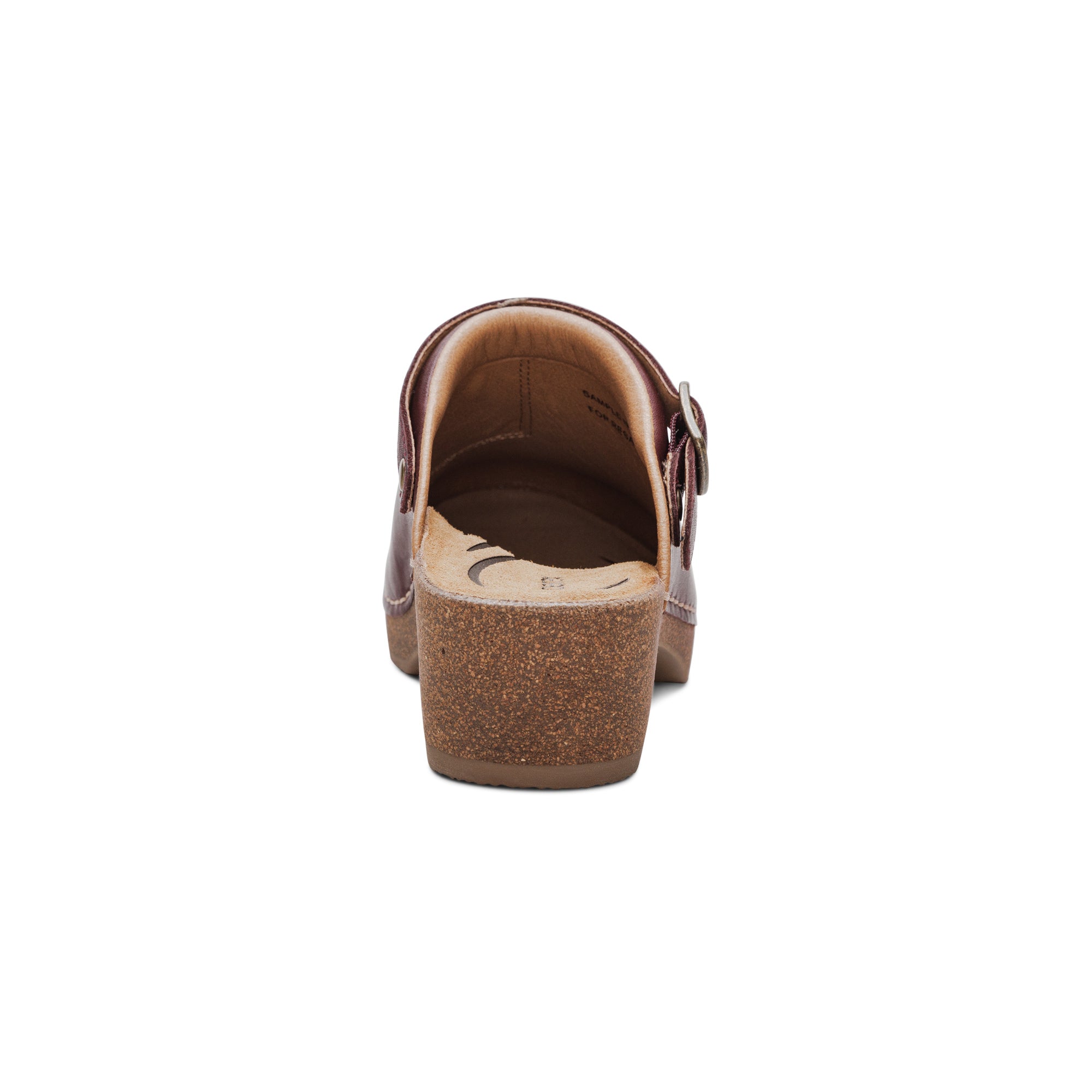 Beckie Cork Clog rear Angle #color_burgundy