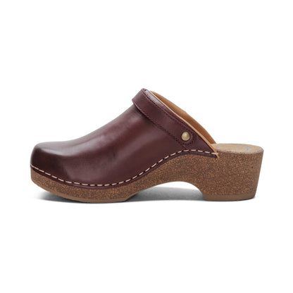 Beckie Cork Clog left Angle #color_burgundy