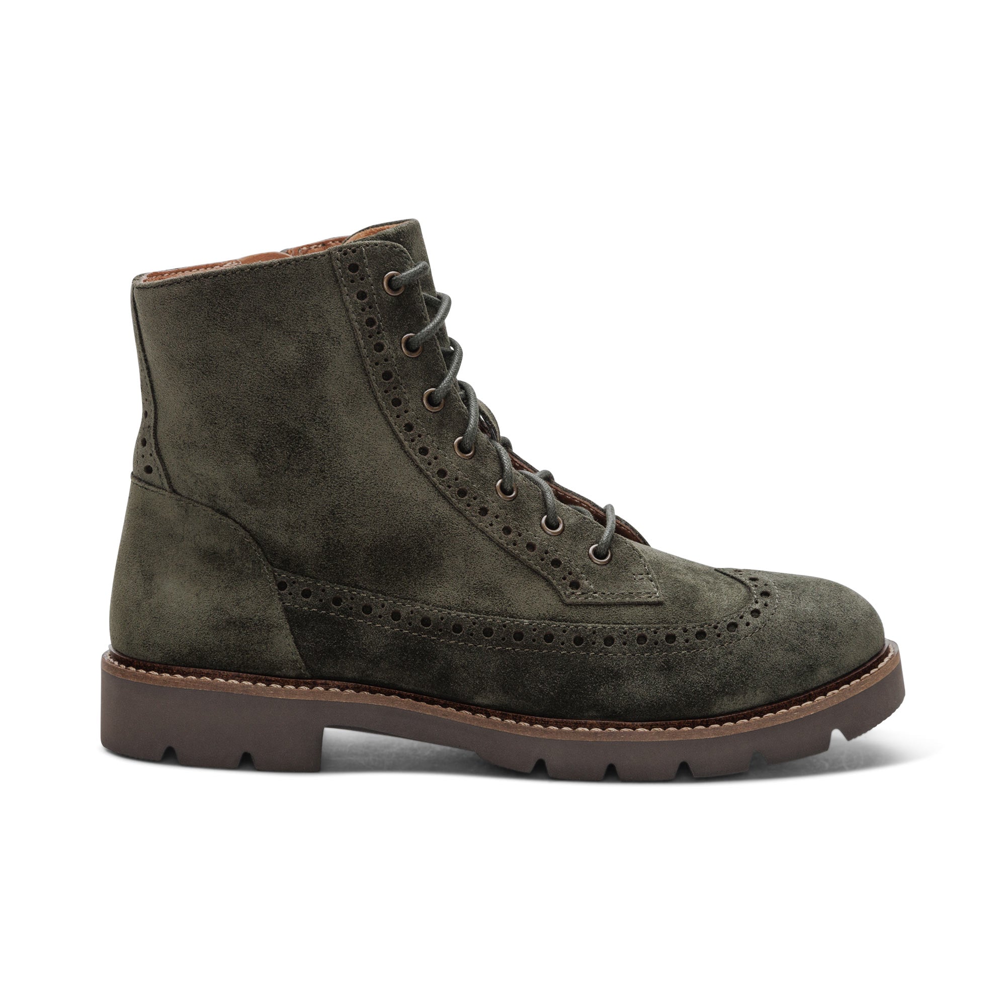 Margot Lace-Up Boot Right Angle #color_dark-green