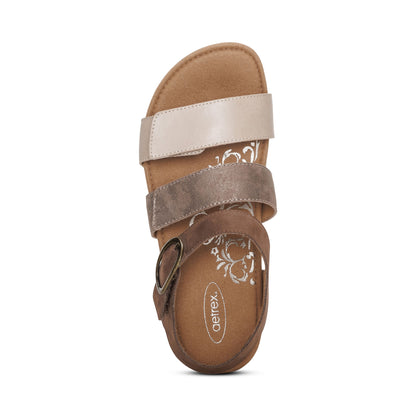 Lilly Adjustable Quarter Strap Sandal #color_taupe