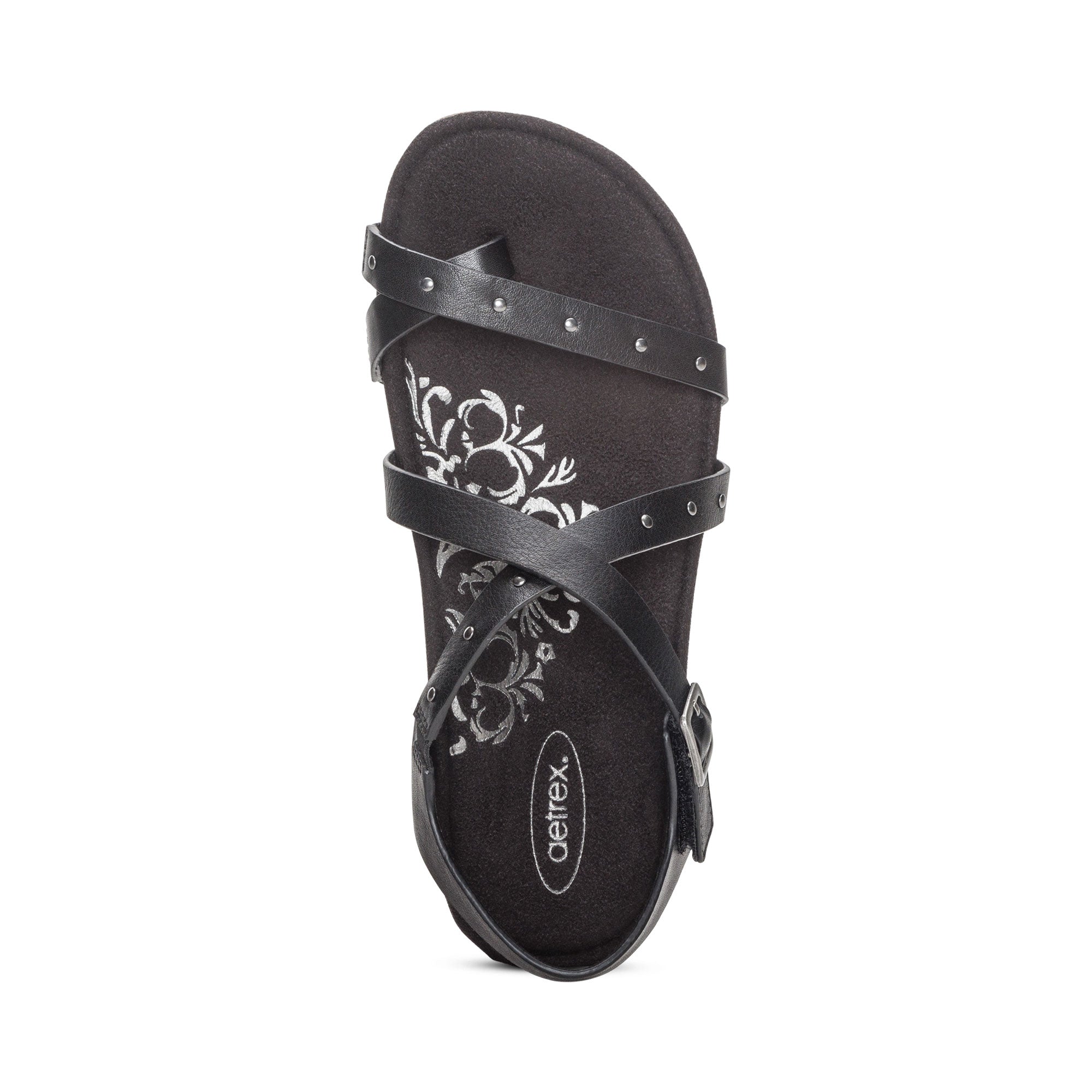 Lauren Quarter Strap Sandal #color_black