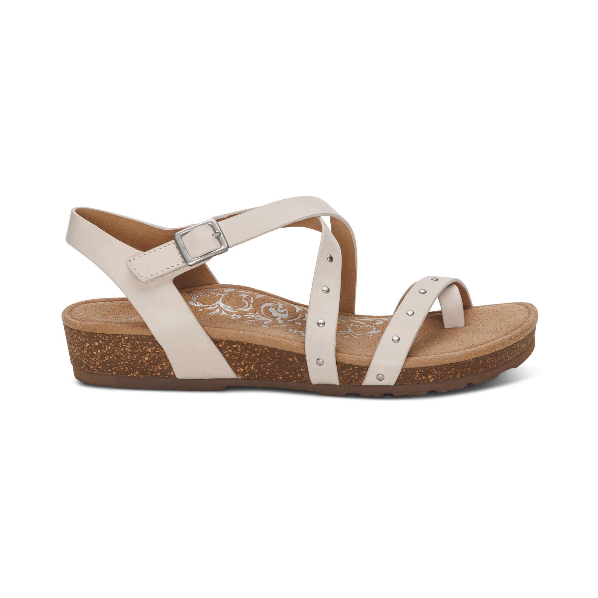 Lauren Quarter Strap Sandal Right Angle #color_ivory