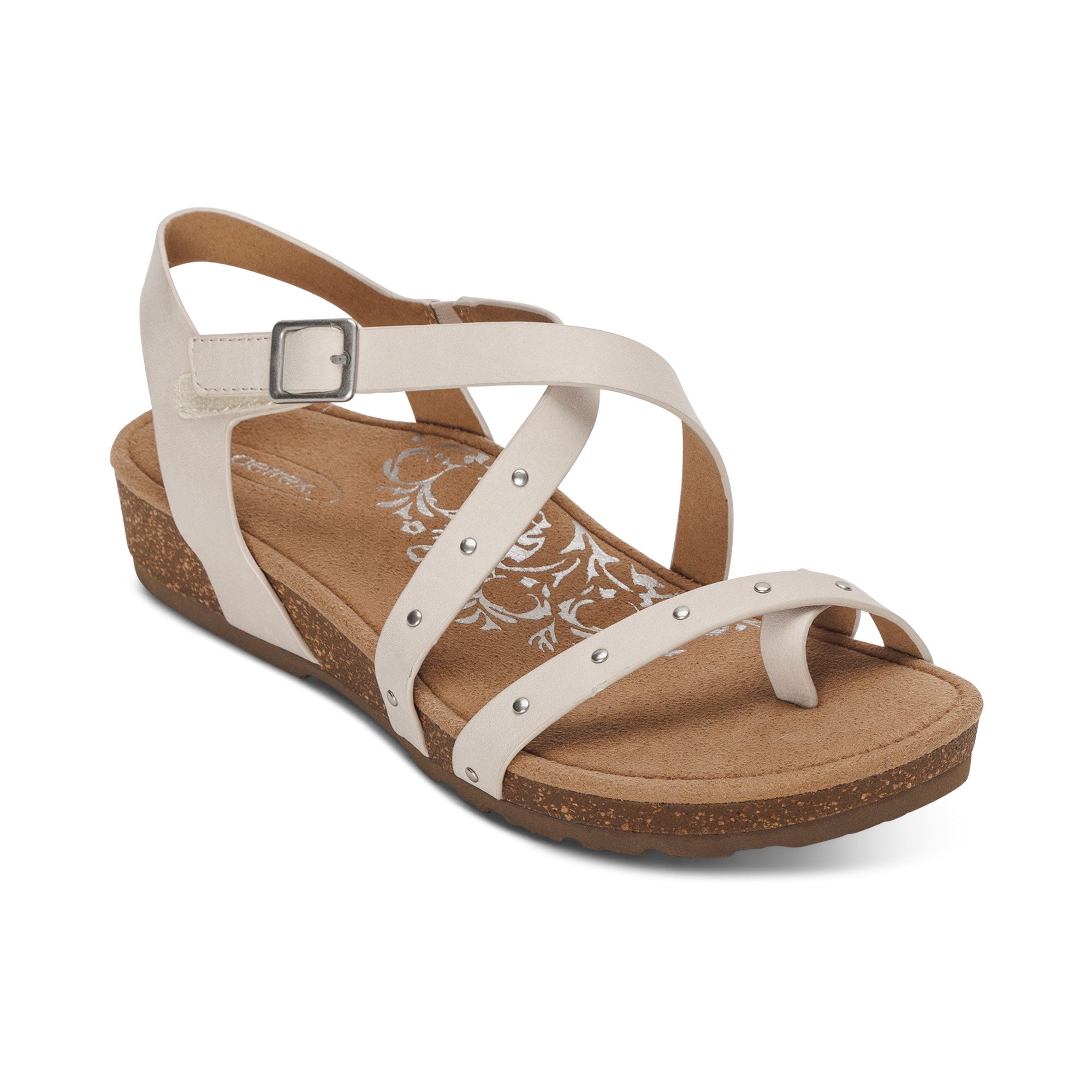 Lauren Quarter Strap Sandal Extra Angle #color_ivory