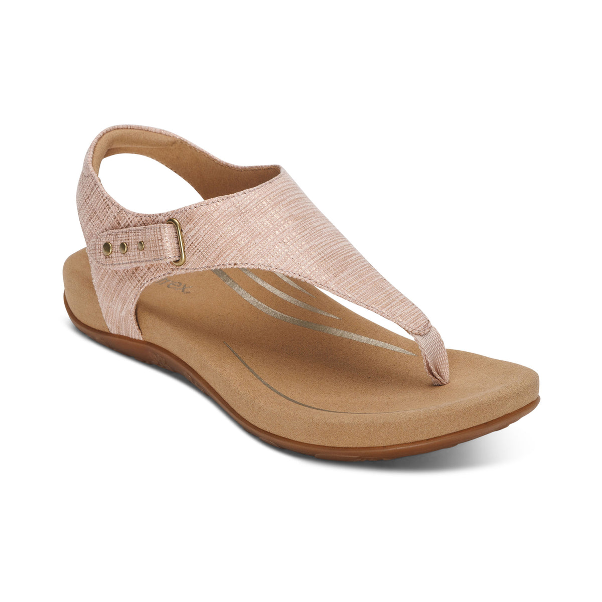 Ellie Adjustable Quarter Strap Thong Sandal Blush