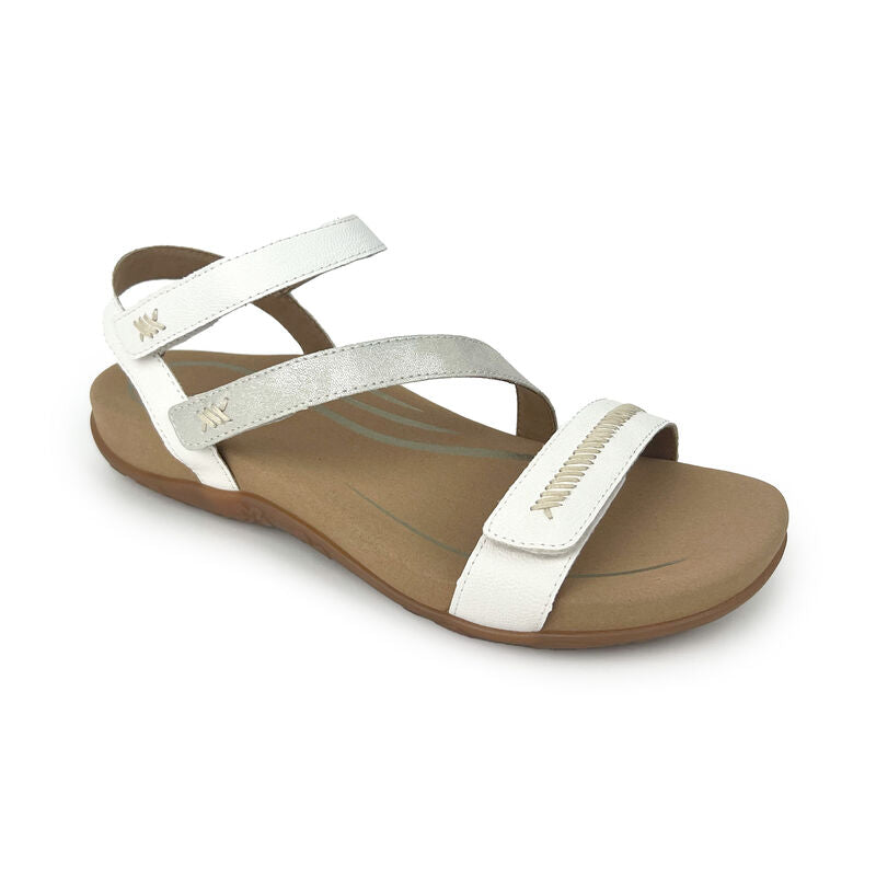 Gabby Adjustable Quarter Strap Sandal #color_white