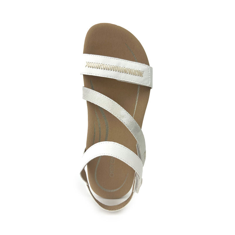 Gabby Adjustable Quarter Strap Sandal #color_white