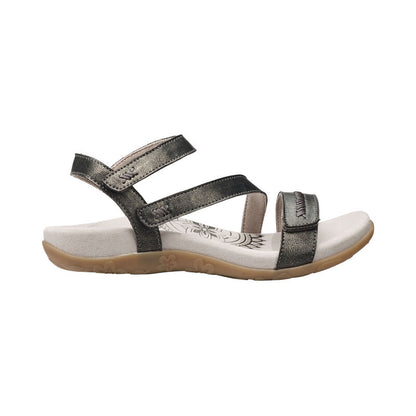 Gabby Adjustable Quarter Strap Sandal #color_pewter