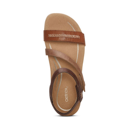 Gabby Adjustable Quarter Strap Sandal #color_cognac-multi