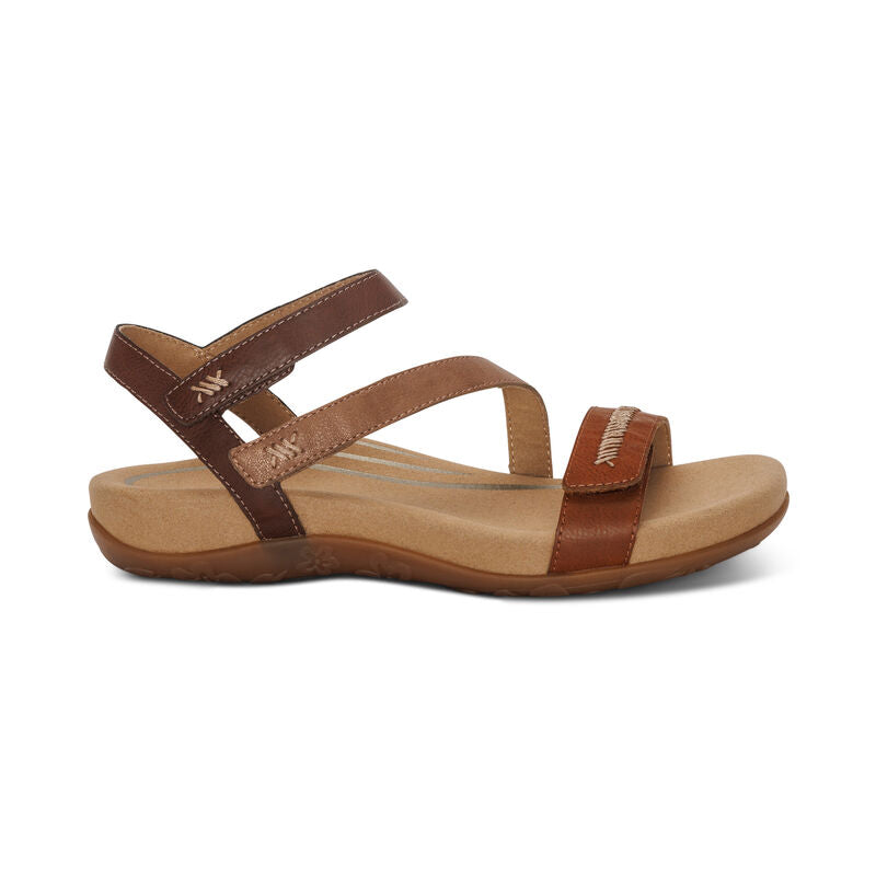 Gabby Adjustable Quarter Strap Sandal #color_cognac-multi