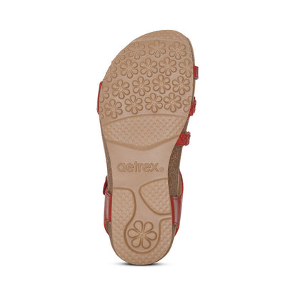 Jillian Braided Quarter Strap Sandal #color_red