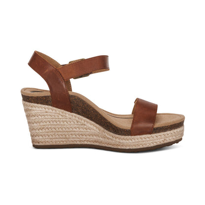 Sydney Quarter Strap Espadrille Wedge #color_walnut