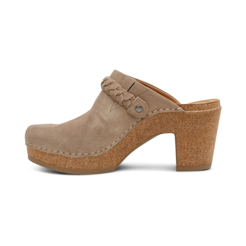 Corey Clog Left Angle #color_taupe