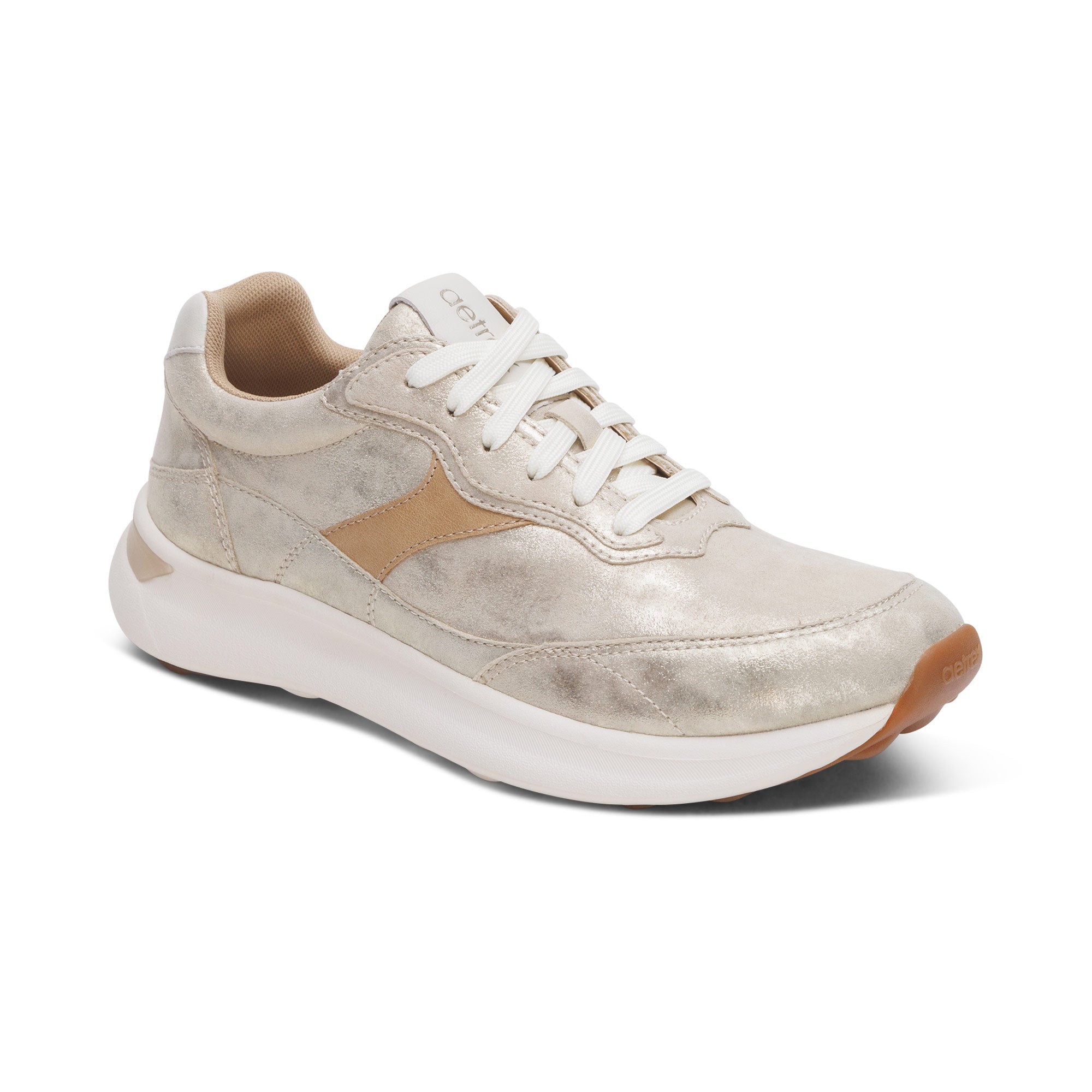 Emily Lace Up Sneakers #color_champagne