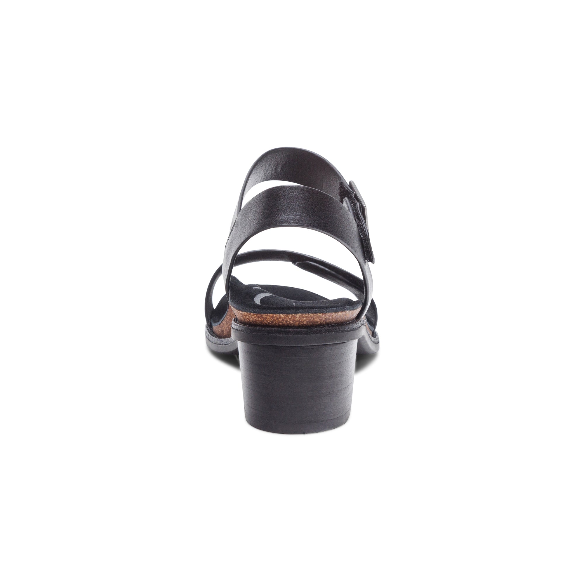 Mae Adjustable Quarter Strap Heel #color_black
