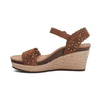 Sydney Quarter Strap Espadrille Wedge #color_scotch-cutout