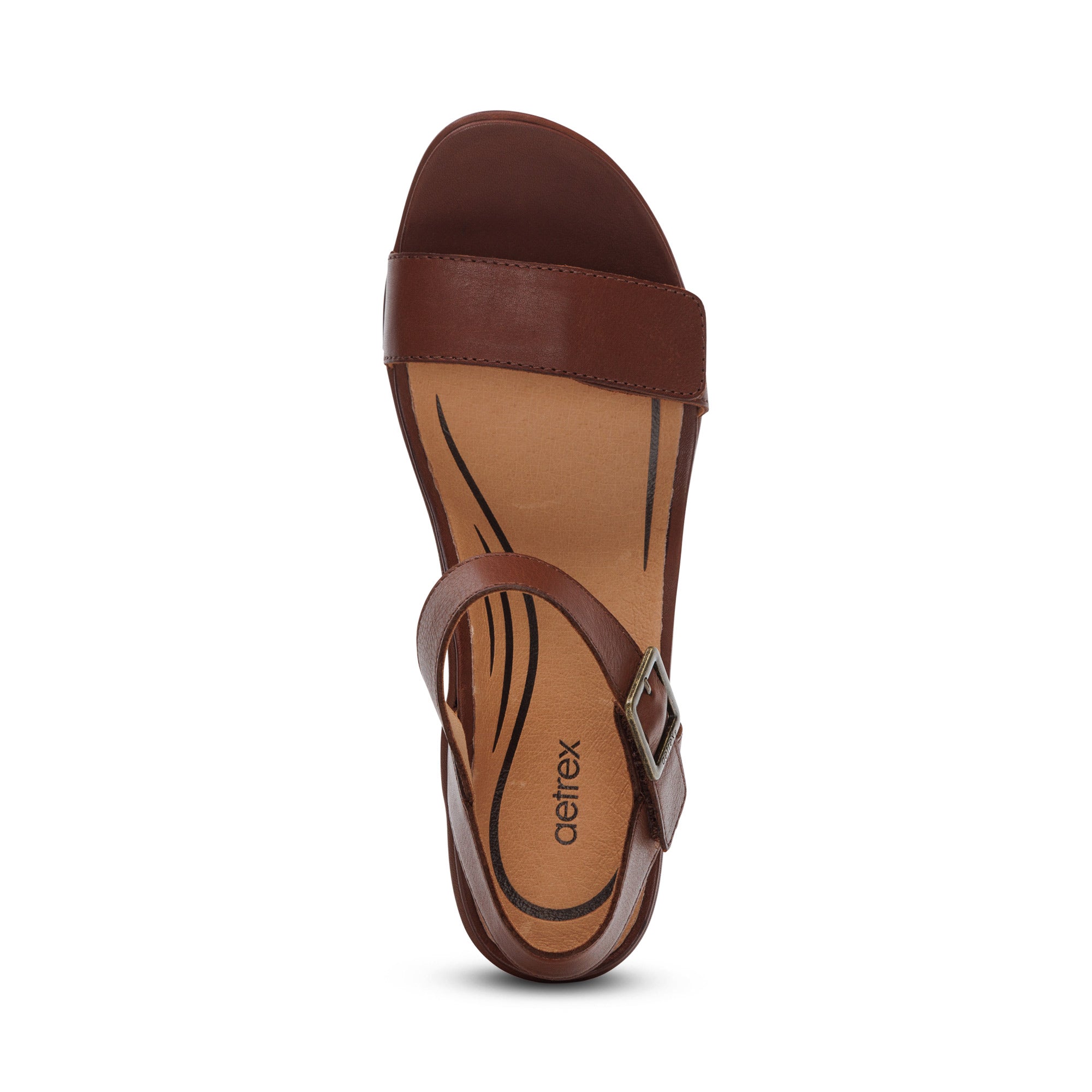 Andrea Quarter Strap Wedge  #color_walnut