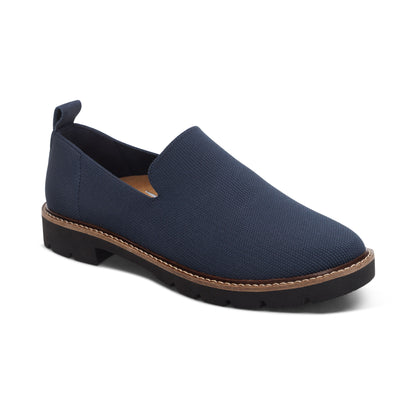 navy blue slip on dress shoes Navy Blue Slip-On Sneakers for Men