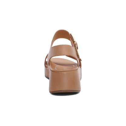 Ariel Adjustable Quarter Strap Wedge  #color_sand