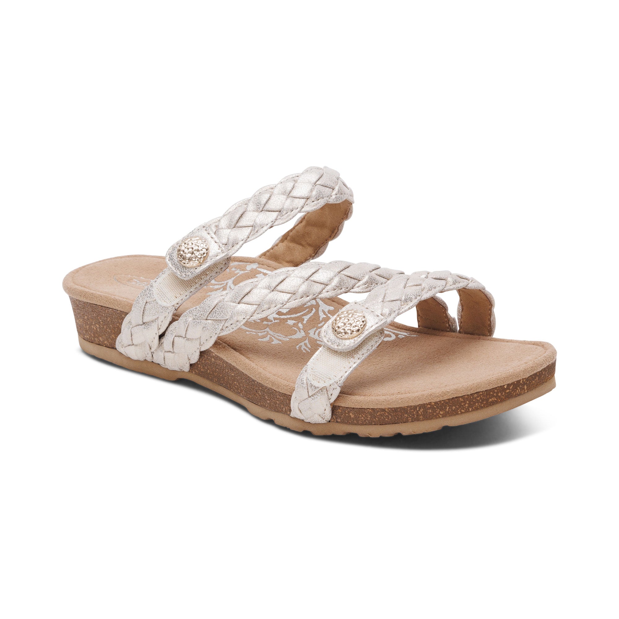 Josie Braided Slide - Champagne – aetrex