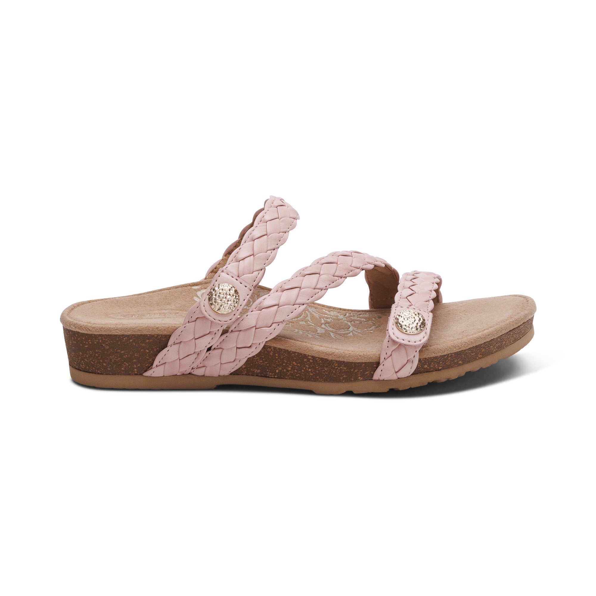 Josie Braided Slide Right Angle #color_rose