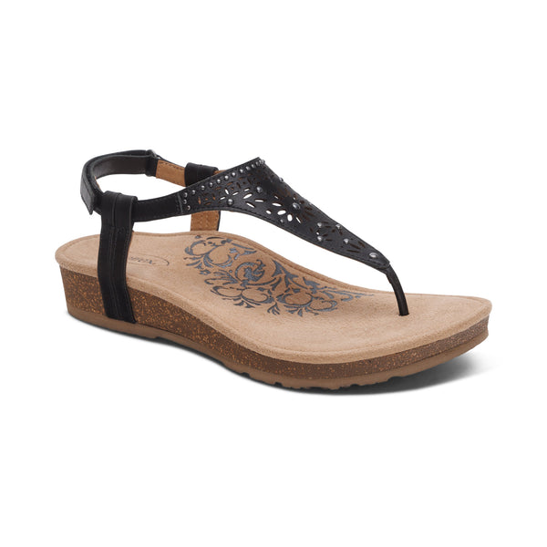 Evelyn Thong Sandal - Black – aetrex