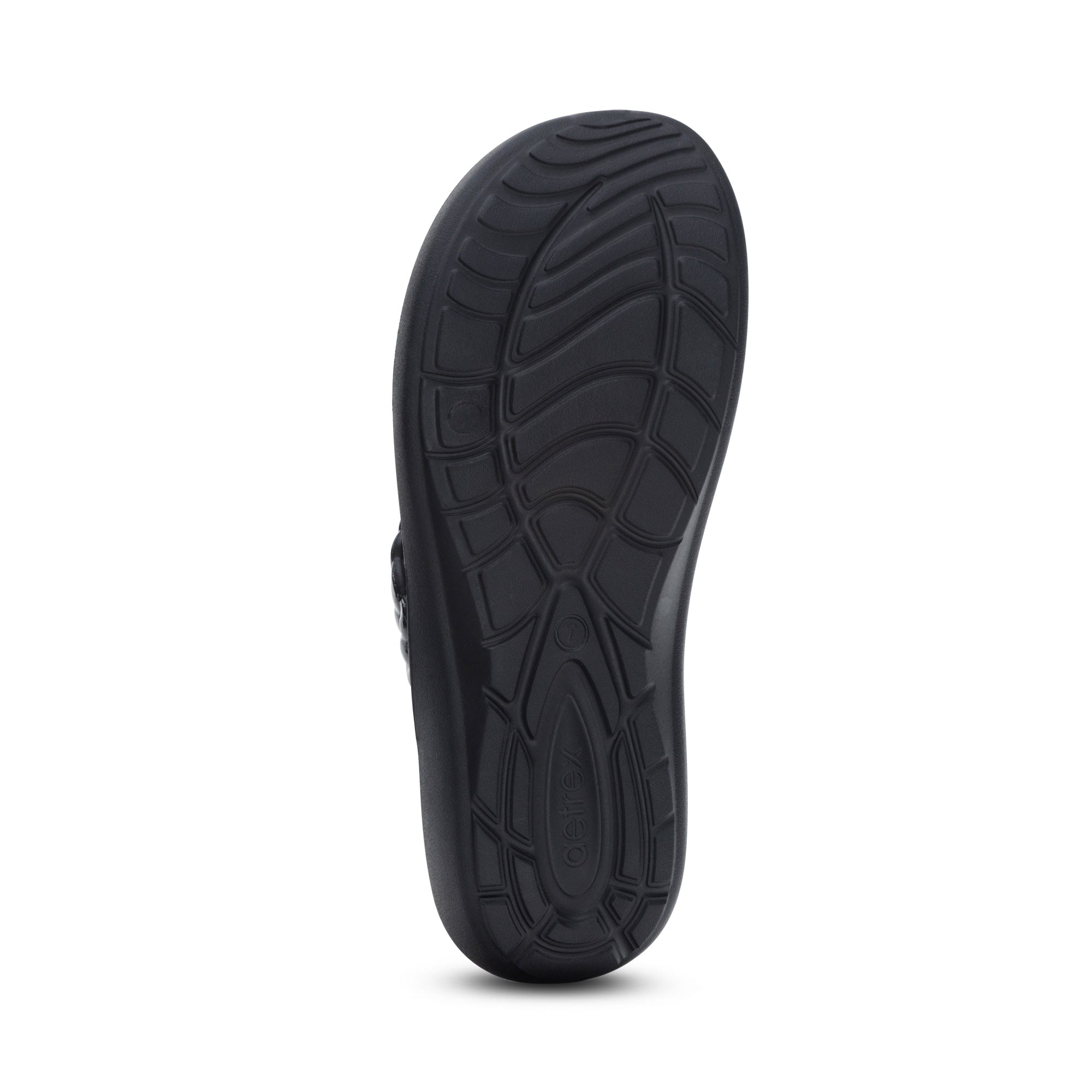 Vicki Braided Thong Sandal #color_black gloss